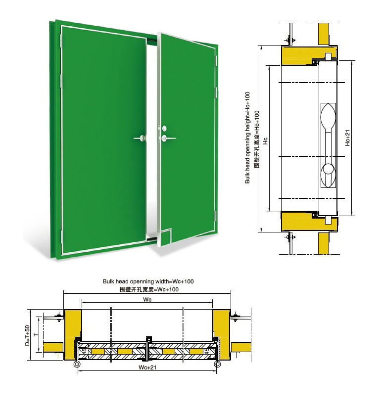 -Marine Class A60 Fireproof Doors with Double Leaves图纸.jpg